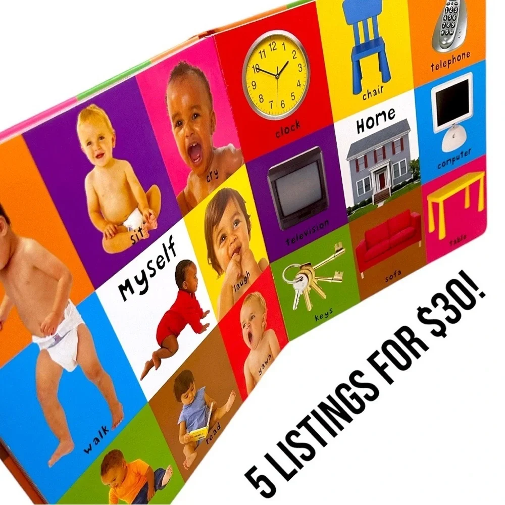 First 100 Words Book - Multicolor Large Baby Toddler Learning Board Book